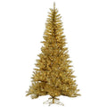 Champagne Gold & Silver Tinsel Christmas Tree, Pre-Lit with 350 Lights