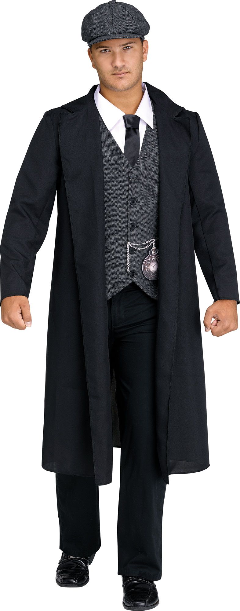 1920's Blinder Bad Boy Black Coat 20's Adult Costume