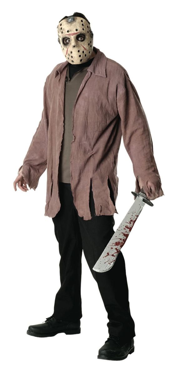 Adult Jason Voorhees Jacket with Inset Shirt and Mask