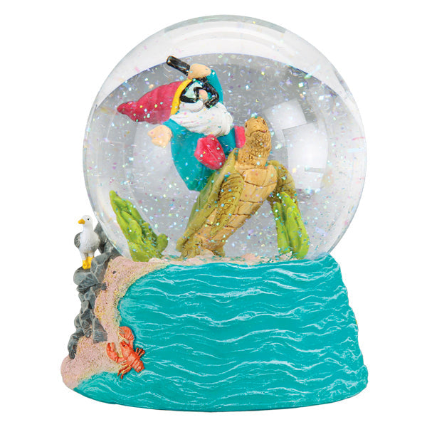 Summer Coastal Gnome Snow Globe