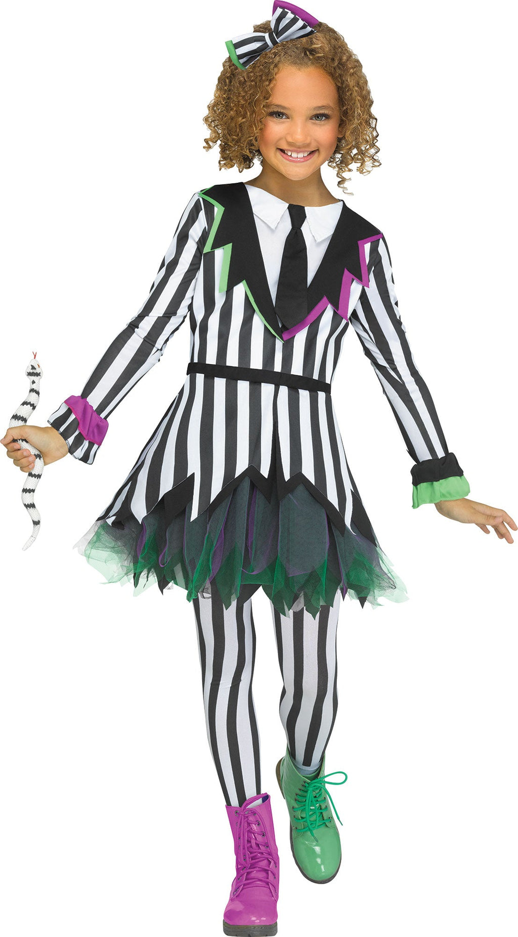Giddy Ghostie Beetlejuice Horror Dress Child Costume X-Large 12-14