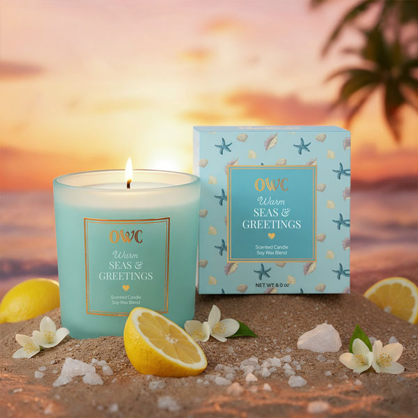 Warm Seas & Greetings Candle