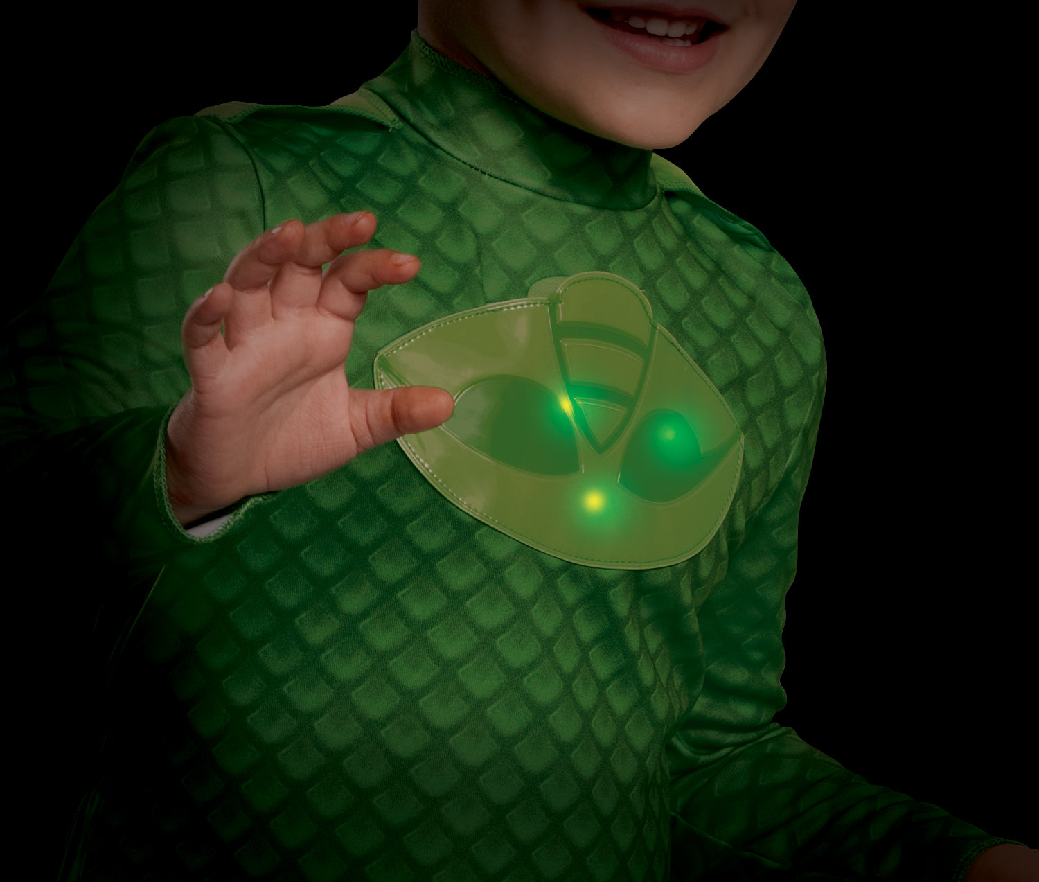 Gekko Deluxe Megasuit PJ Masks With Lights Toddler Costume 3T-4T
