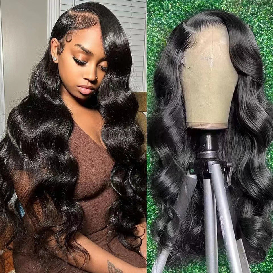 Dark Brown Large Wave Lace Front Wig Synthetic Headpiece