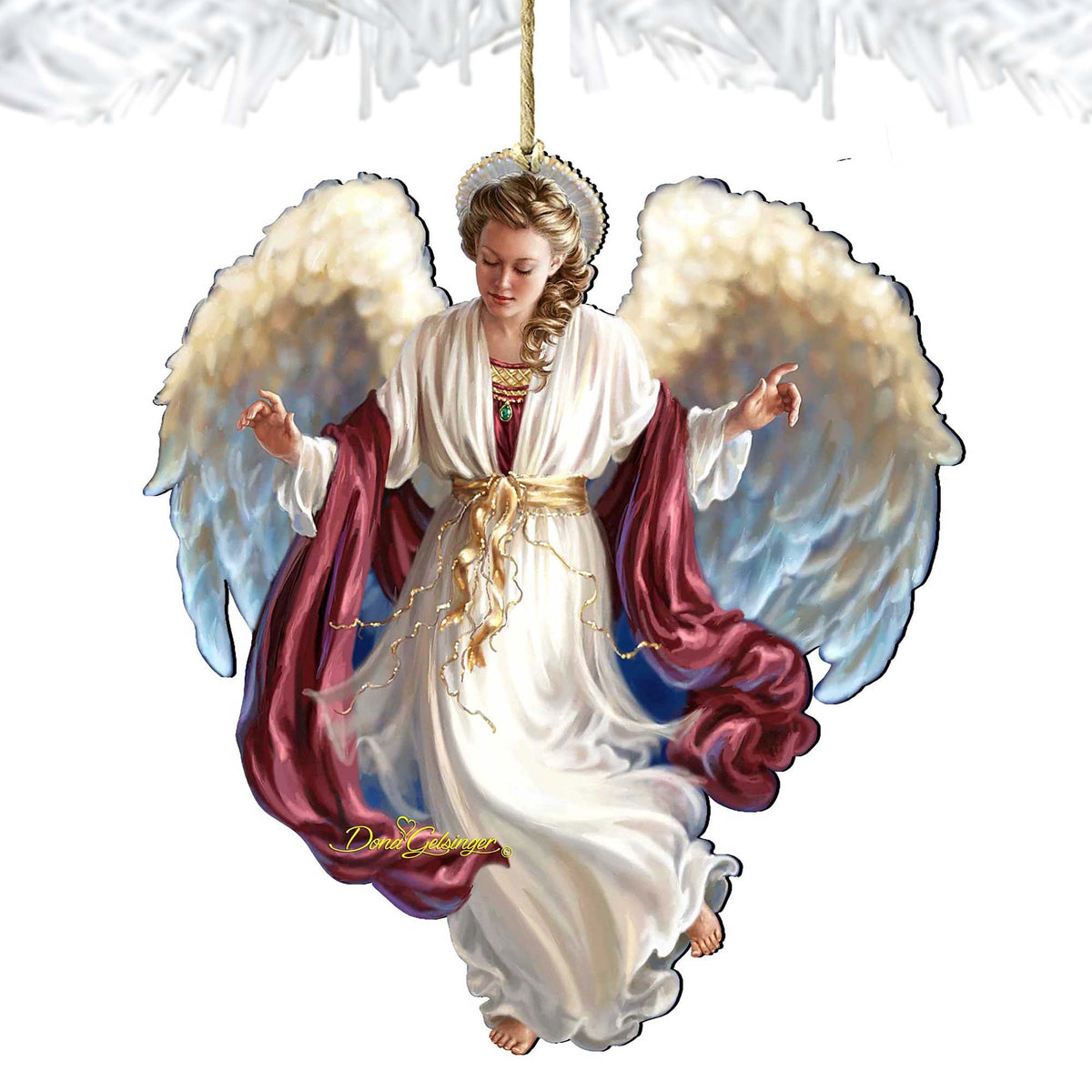 Piece on Earth Angel Wooden Ornaments by Gelsinger - American Christmas Decor - 8161048-1208