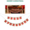 Merry Christmas Sackcloth Banner Decor