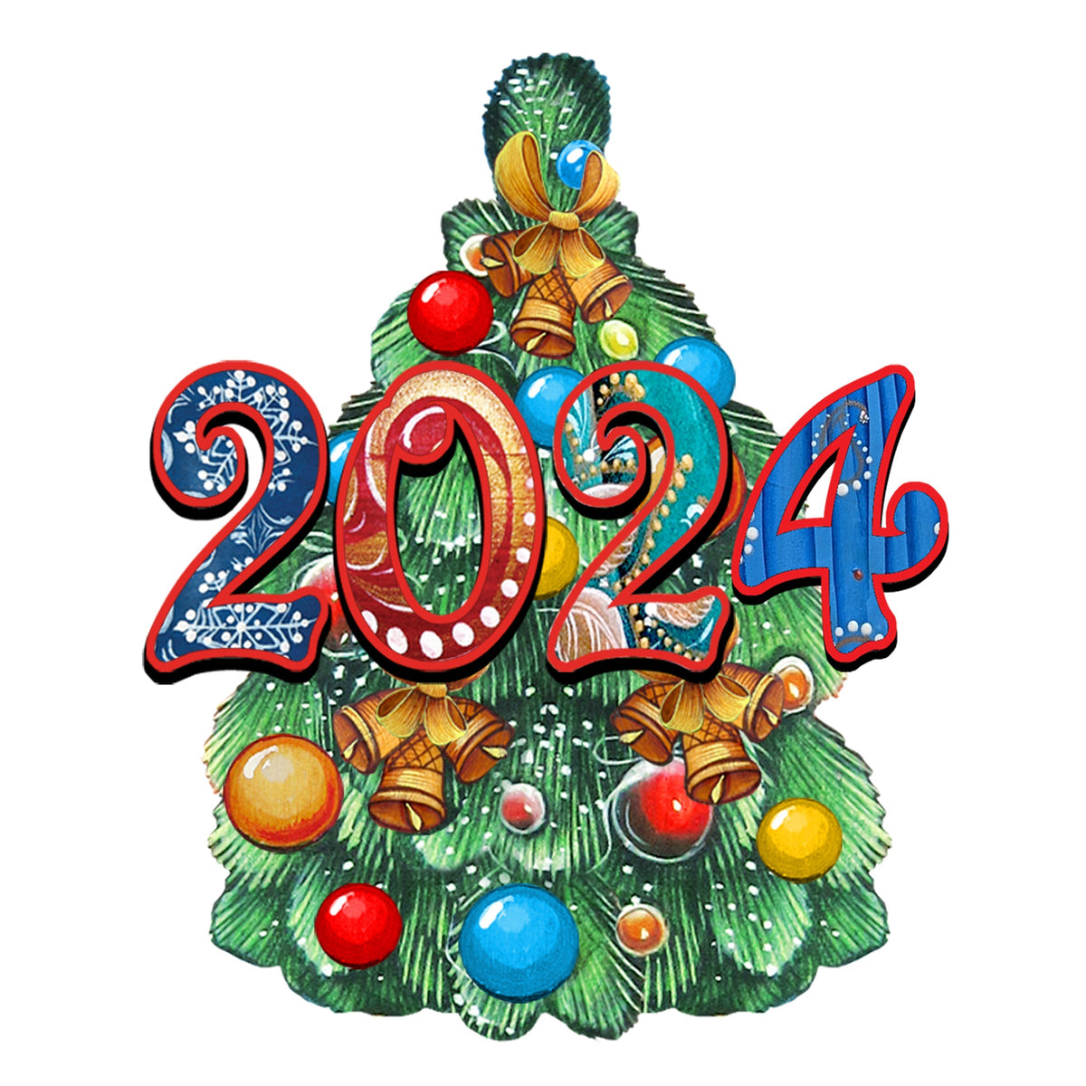 Celebration Dated Wooden Ornaments by G. DeBrekht Christmas Decor - 8114040-D