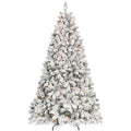 5FT Pre-Lit Flocked Christmas Tree with 300 Warm White LEDs