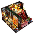 DIY Miniature Dollhouse with LED Lights - Christmas Decor Kit