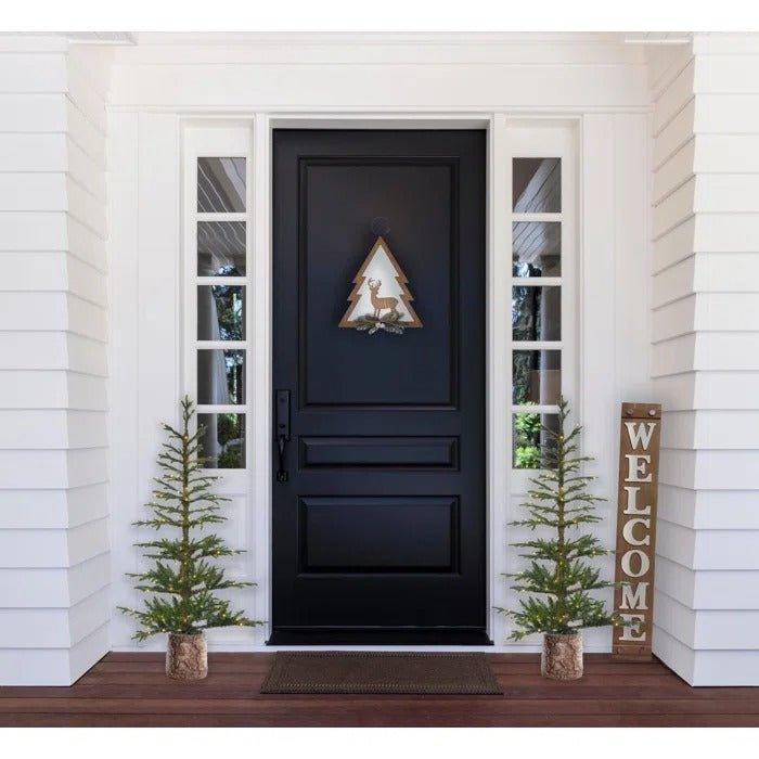 5 ft Lighted Artificial Fir Christmas Tree with 150 LED Lights and Potted Stand