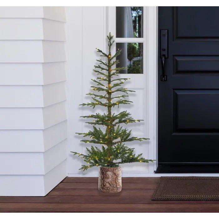 5 ft Lighted Artificial Fir Christmas Tree with 150 LED Lights and Potted Stand
