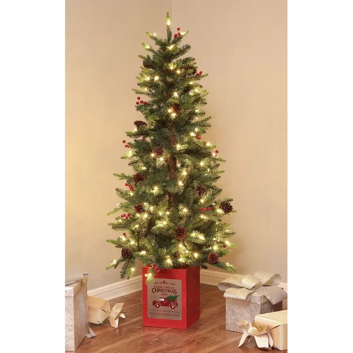 60'' Lighted Artificial Pine Christmas Tree