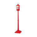 61 Inch Christmas Musical Street Lamp Post with Detachable Snow Globe Lantern-Red