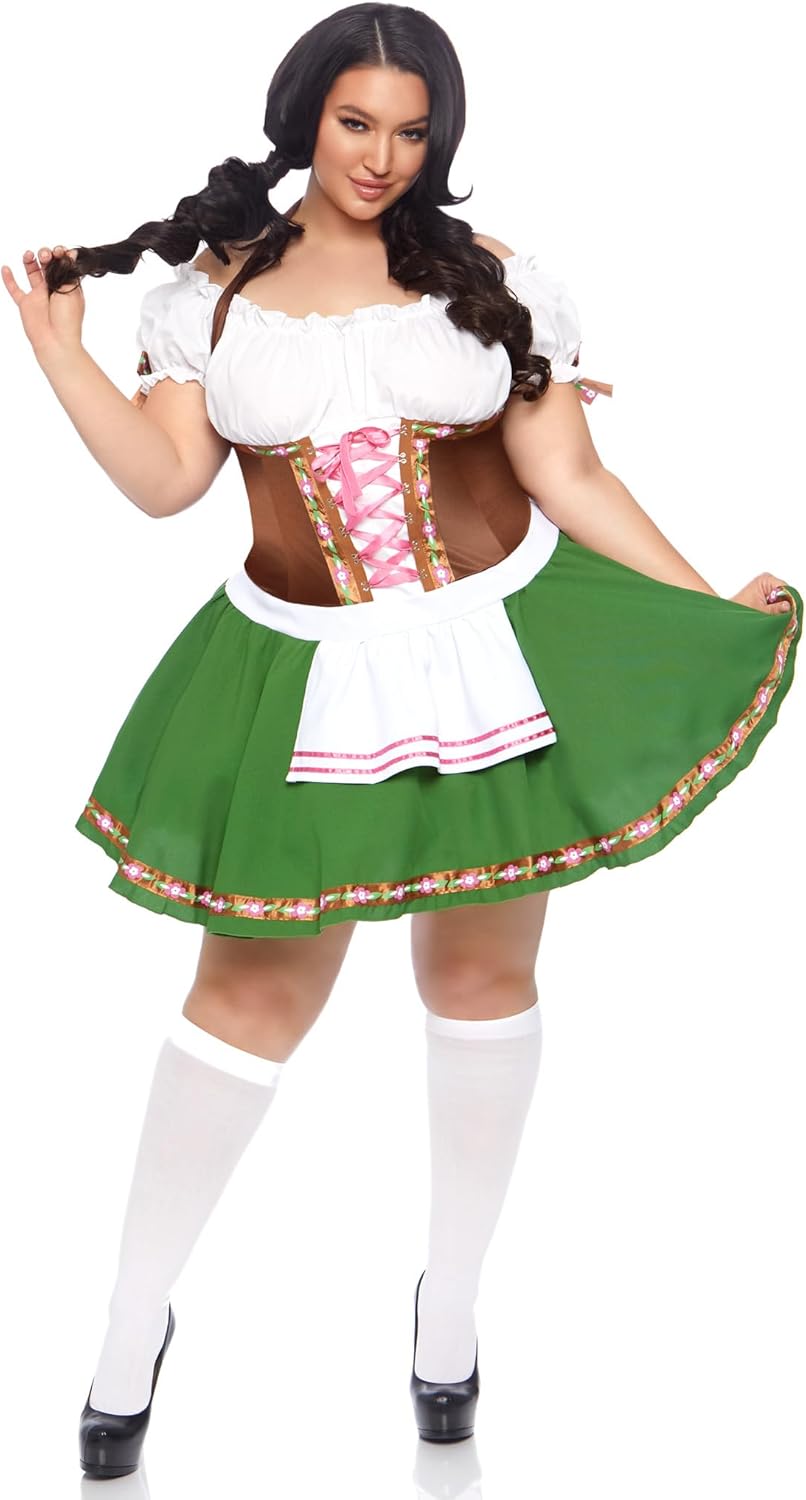 Gretchen Oktoberfest Costume - Women's Dirndl Dress with Stockings