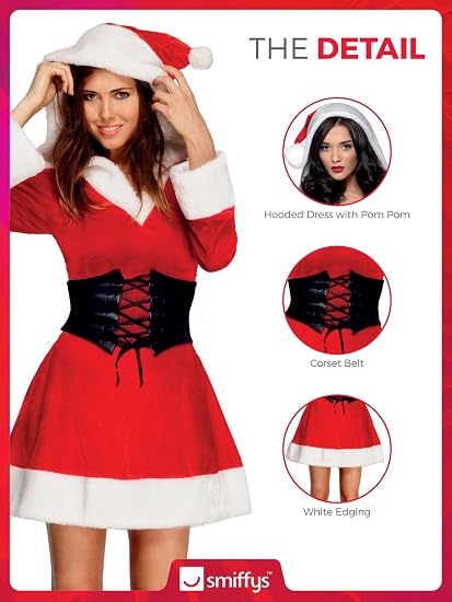 Fever Hooded Red Santa Women's Costume