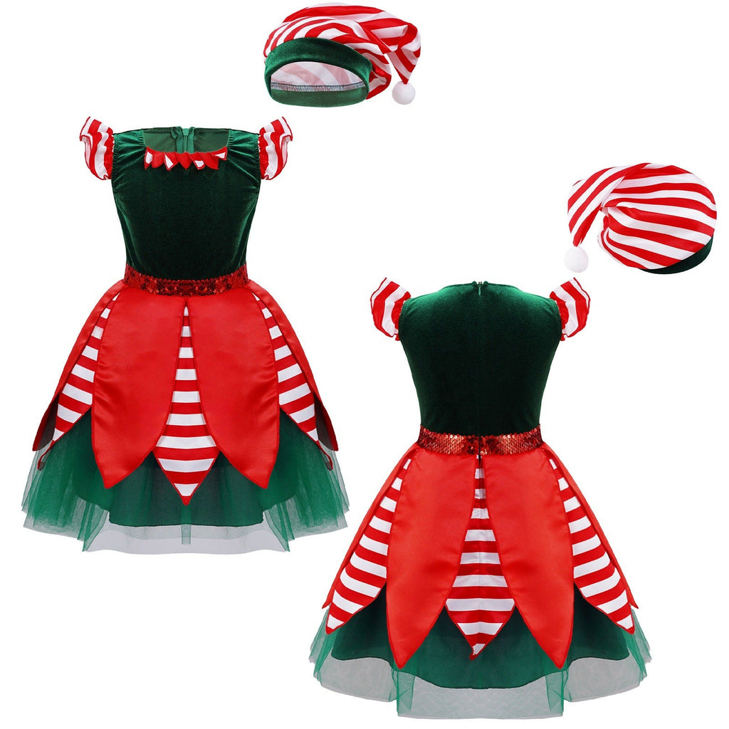 New Green Christmas Elf Suit