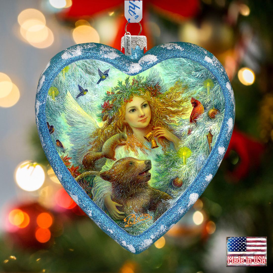 Christmas Bells Glass Ornament Limited Edition by Strelkina at G. DeBrekht - Christmas Decor - 738-082-ST