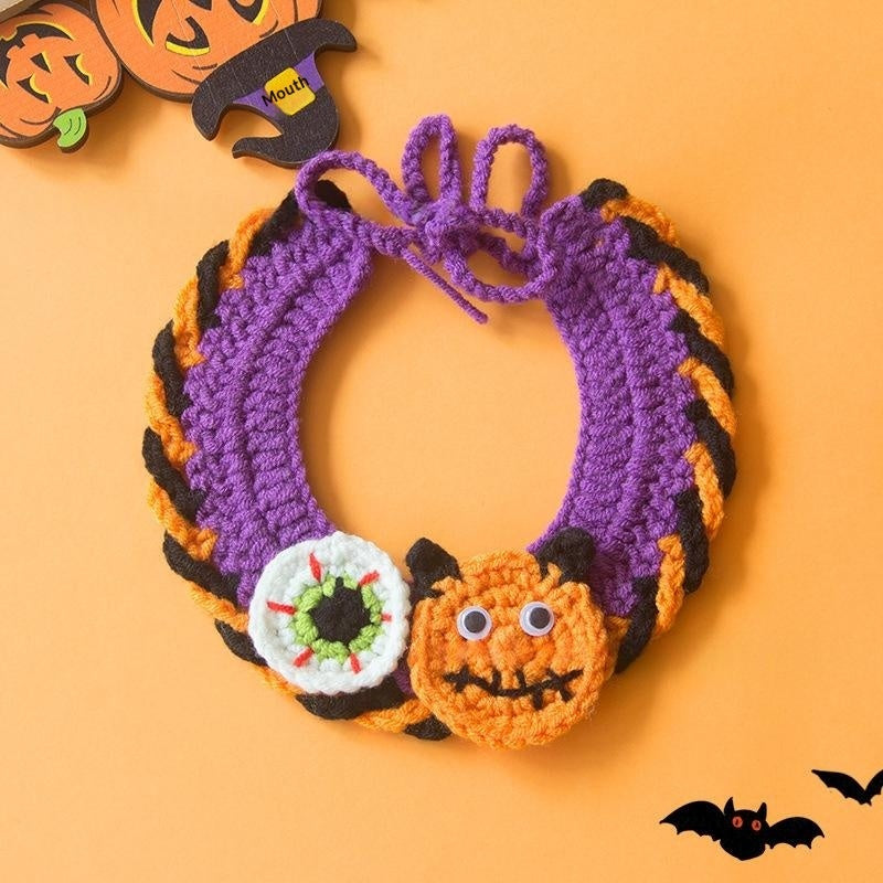 Hand-knitted Halloween Scarf For Cats And Dogs