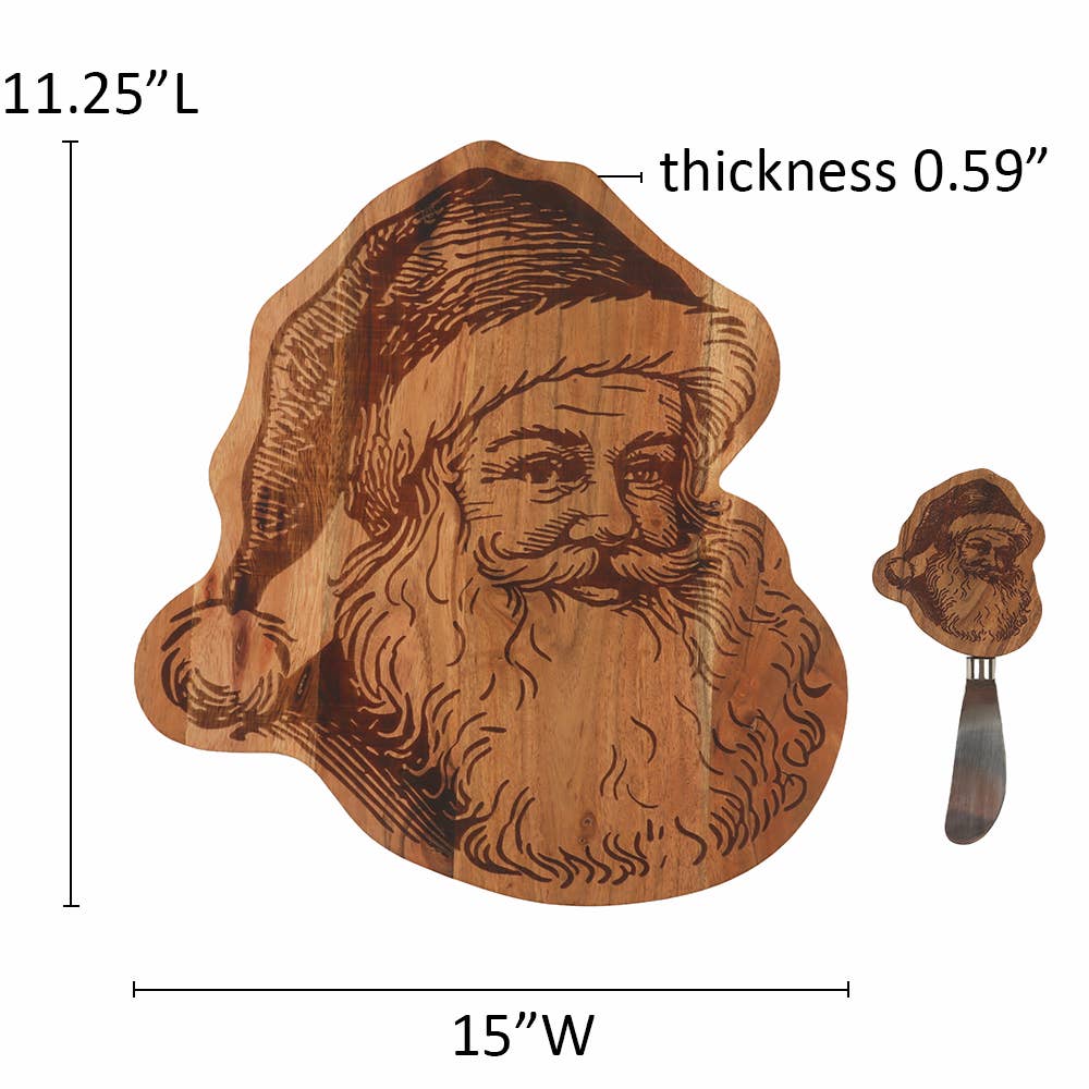 Santa Wood Board W/Spreader