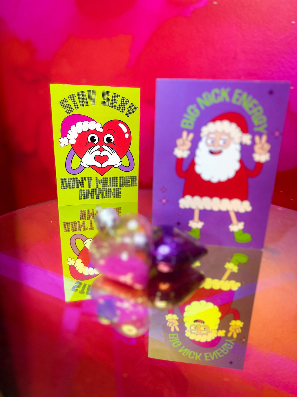 Naughty Santa Christmas Cards, Set of 24