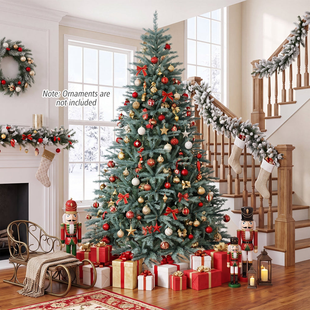 8 FT Artificial Spruce Christmas Tree with 1765 Branch Tips