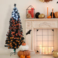 Slender Black Artificial Christmas Tree With Lights