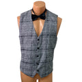 Mens Medium Plaid Sleeveless Vest Hat 1920s Gatsby Gangster Halloween Costume