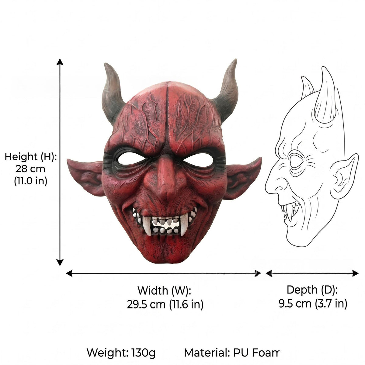 Halloween Red Devil Mask Carnival Decoration