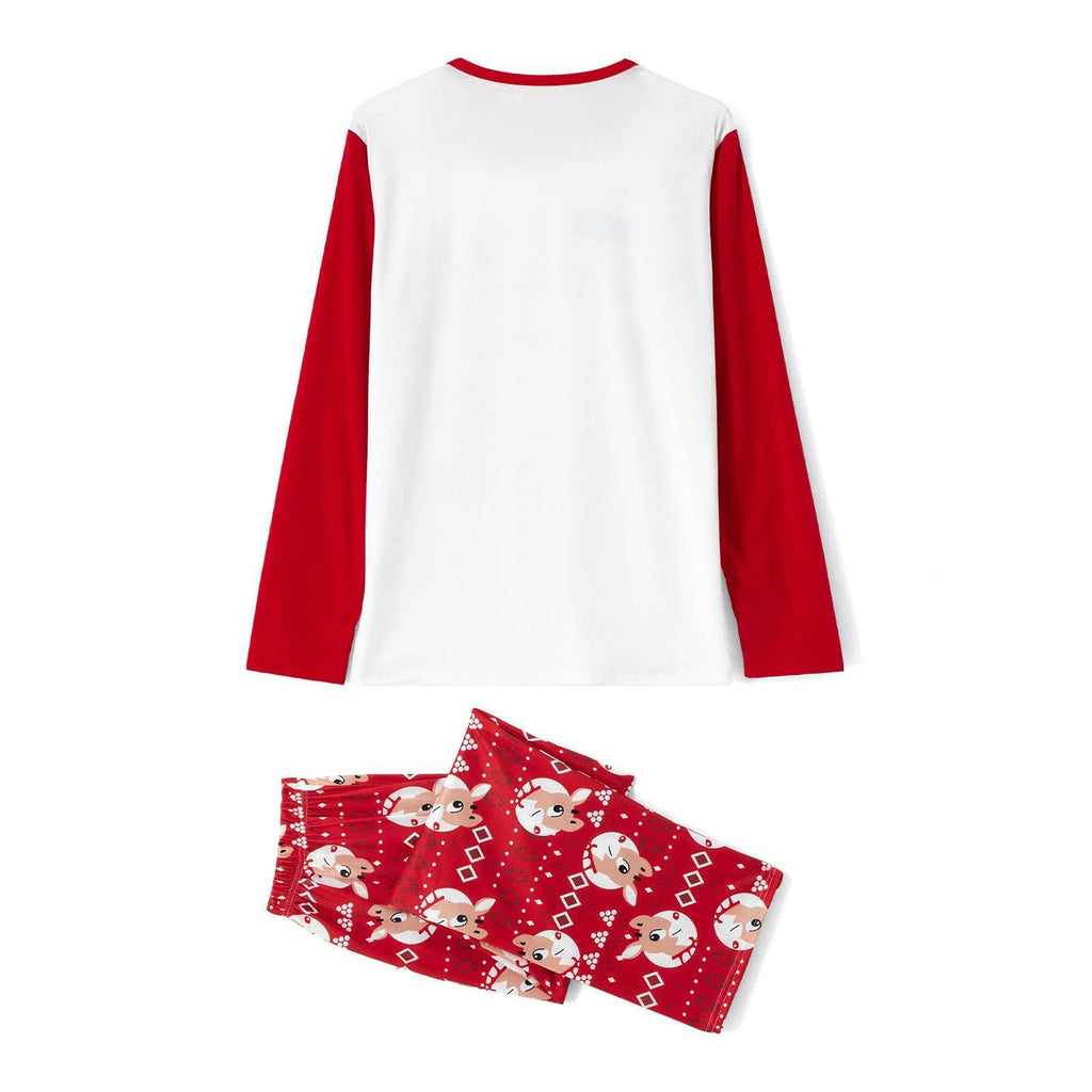 Printed Pajamas Christmas Parent-child Wear Round Neck Long-sleeve Suit