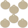 3.25-Inch Unfinished Wooden Christmas Ornament Cutouts for DIY Crafts: Set of 6