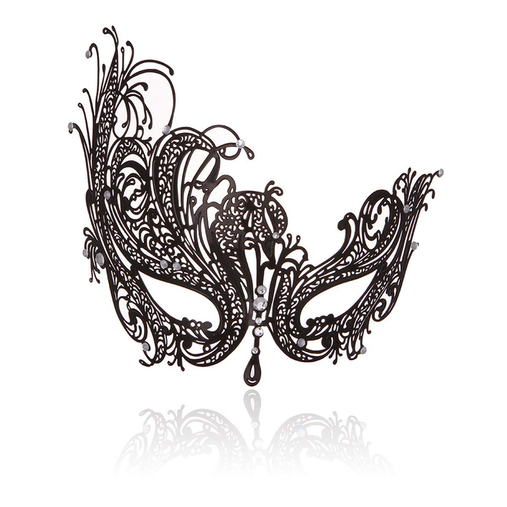 Rhinestone Metal Masquerade Mask for Women - Venetian Party Mask - Elegant Prom Ball Costume Accessory