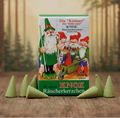 Santa with Natural Wood Finish Smoker- Use Mini Incense Cones (Sold Separately)