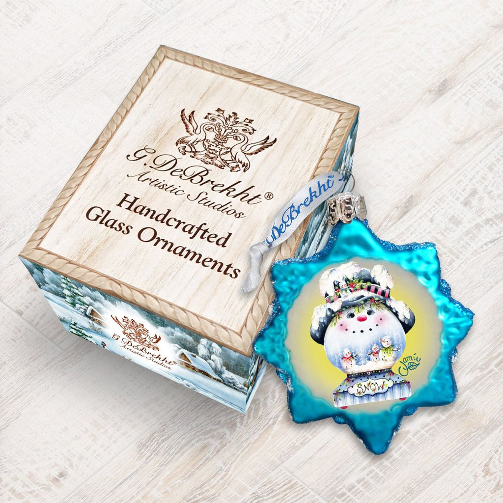 The Sweetest Season Mercury Glass Ornament by Jamie Mills-Price - Christmas Santa Snowman Décor - 778212-7508