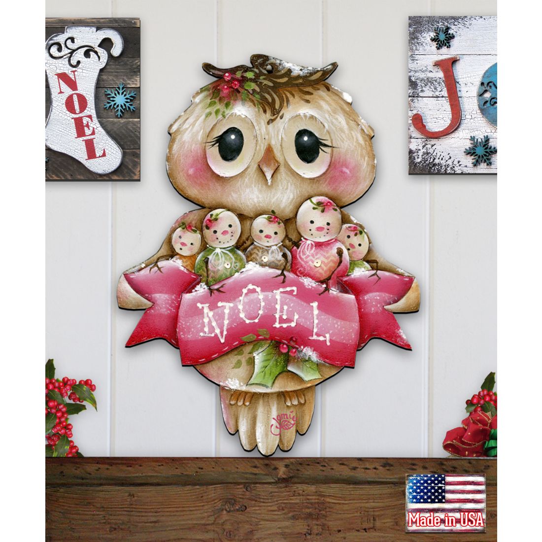 Owl You Need Is Love Door Decor by Jamie Mills-Price - Christmas Decor - 8457509H