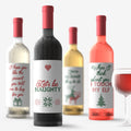 Christmas Wine Labels, Pack of 4