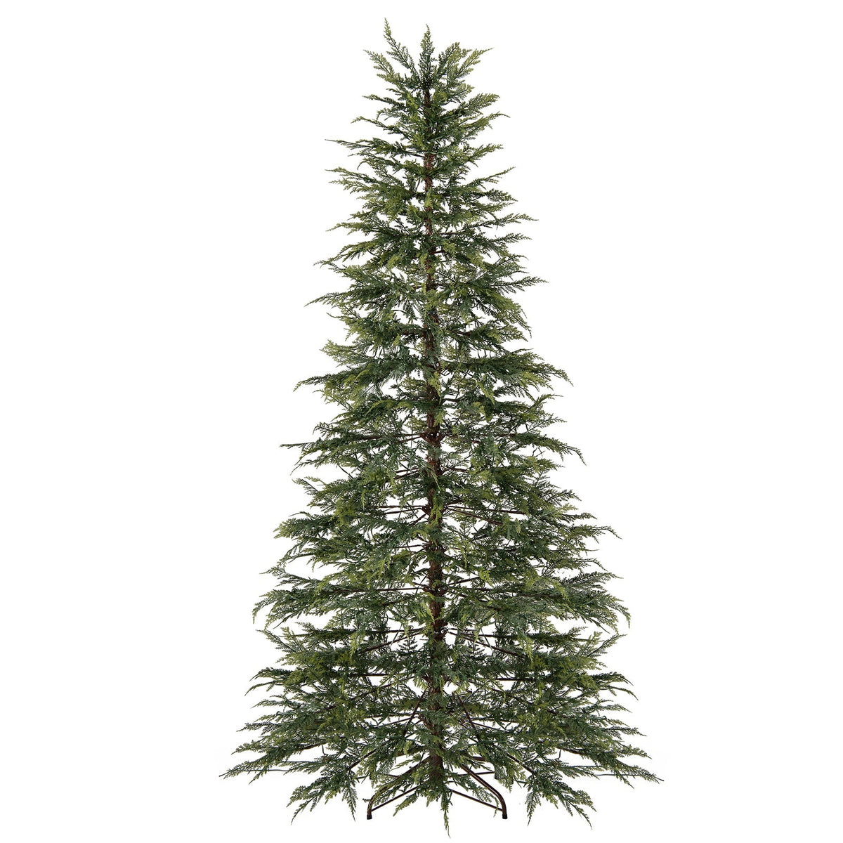 7.5 Feet Artificial Christmas Tree with Branch Tips and Colorful LED Lights