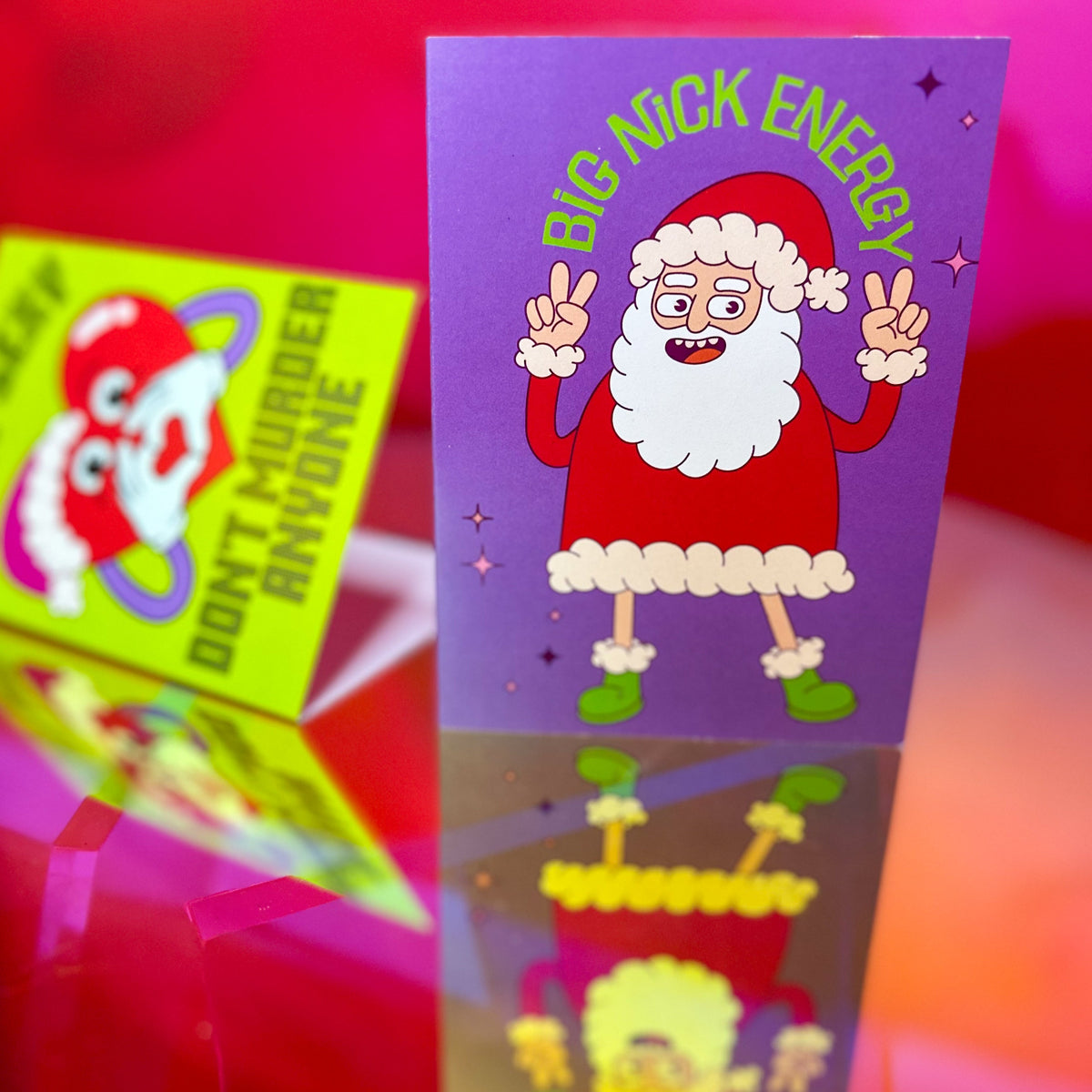 Naughty Santa Christmas Cards, Set of 24