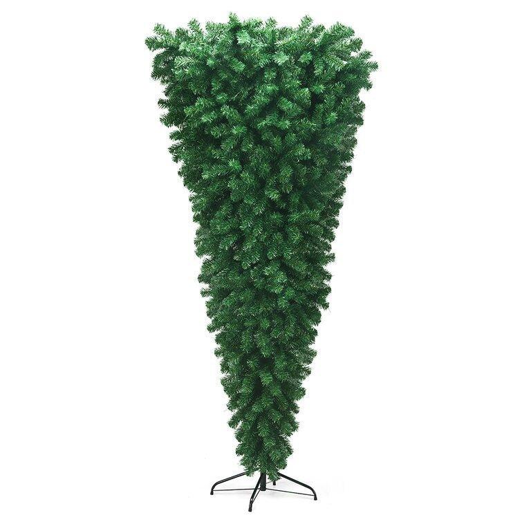 Artificial Christmas Pine Tree, Upside Down Design for Creative Holiday Decor
