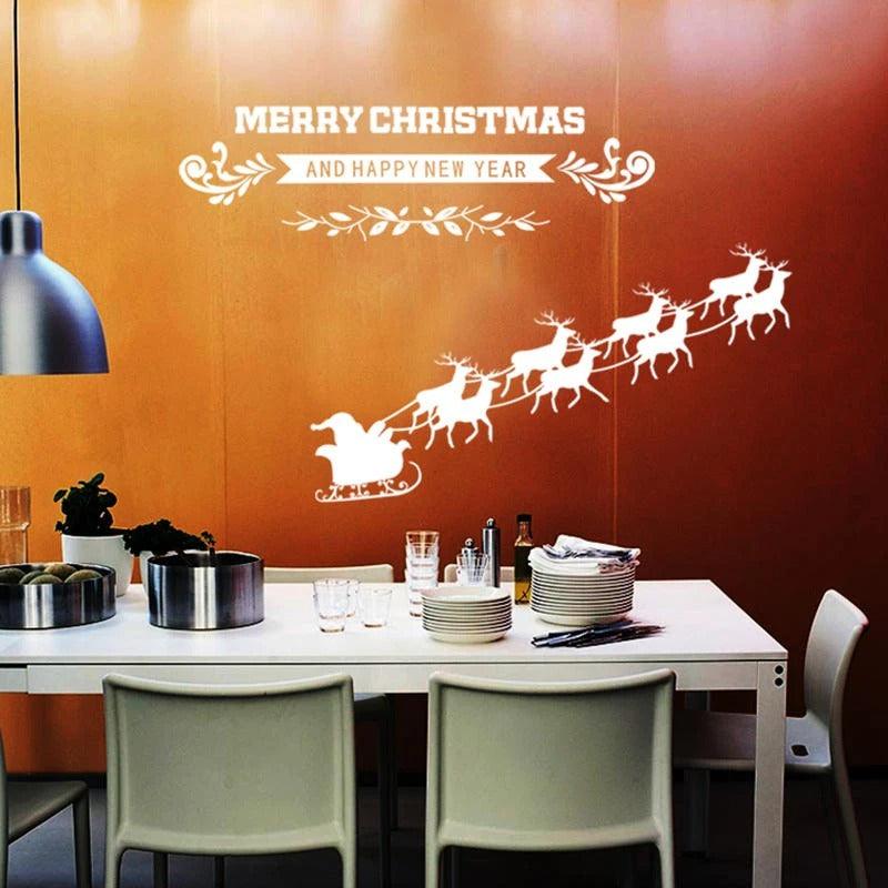 Merry Christmas Sticker PVC Removable Wall Sticker