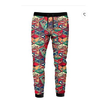 Printed Christmas Snowflake Straight-leg Sweatpants Unisex