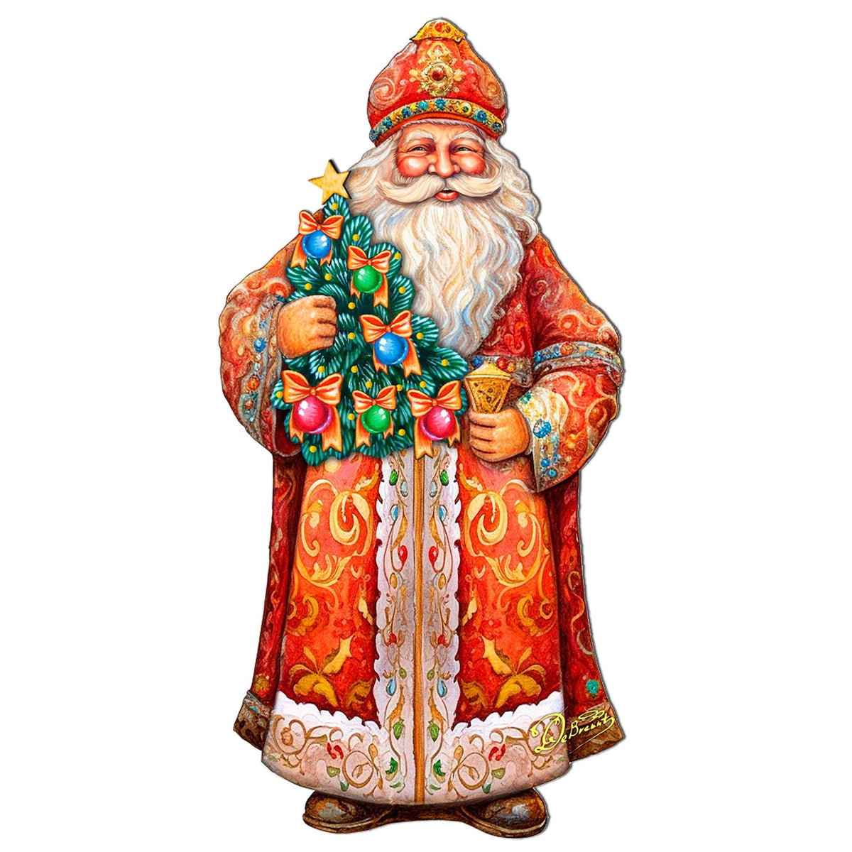 Santa's Tree of Joy Holiday Door Decor by G. Debrekht - Christmas Santa Snowman Decor - 8691418H