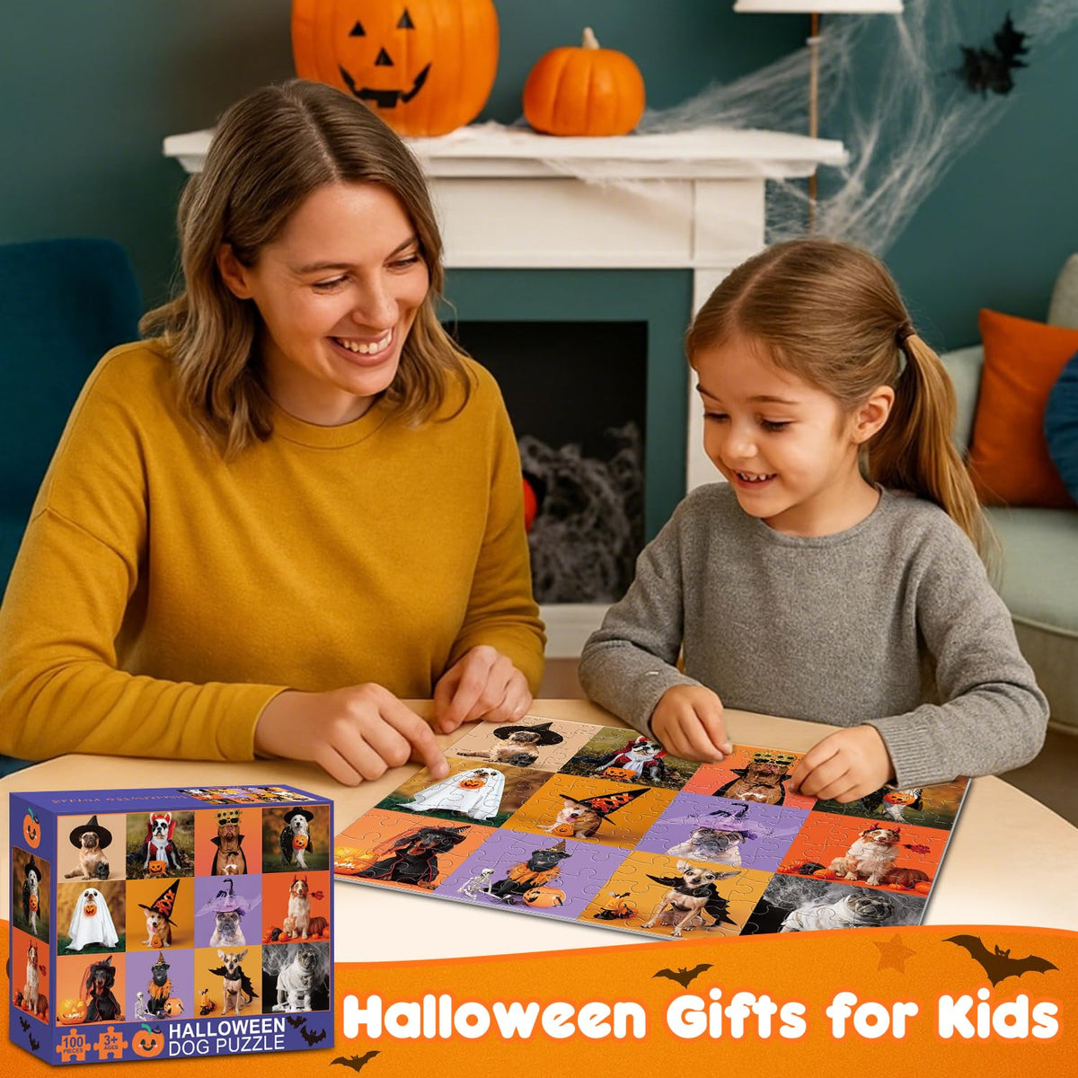 Drcurn Halloween Gifts for Kids 100pcs Blue Party Favors Bulk Set