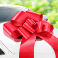Big Car Bow - Red, 30 Inch - Giant Car Bow for Birthday, Christmas, Wedding Reception, Surprise Party - Large Gift Wrapping for Huge Present