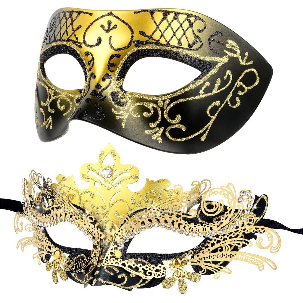 Masquerade Masks - Elegant Mardi Gras Party Masks - Premium Decorative Masks for Women and Men