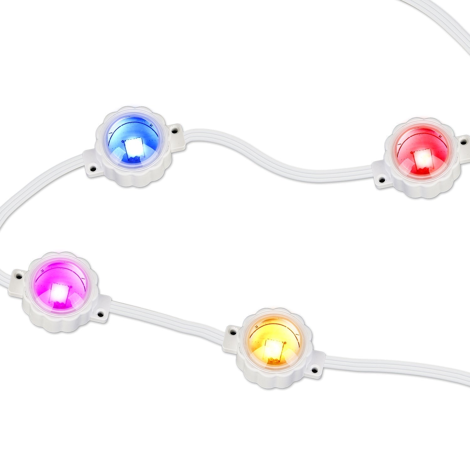 101FT Length Permanent Outdoor Lights With 72Pcs RGB Beads IP67 Waterproof Smart Eave Light For Halloween Christmas Daily House Lighting Works with Al