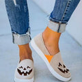 Halloween Bat Canvas Flat Shoes