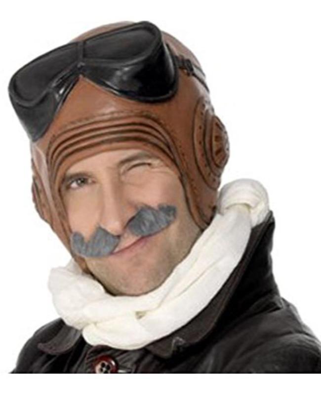 Adult Latex Vintage Fighter Pilot Costume Hat