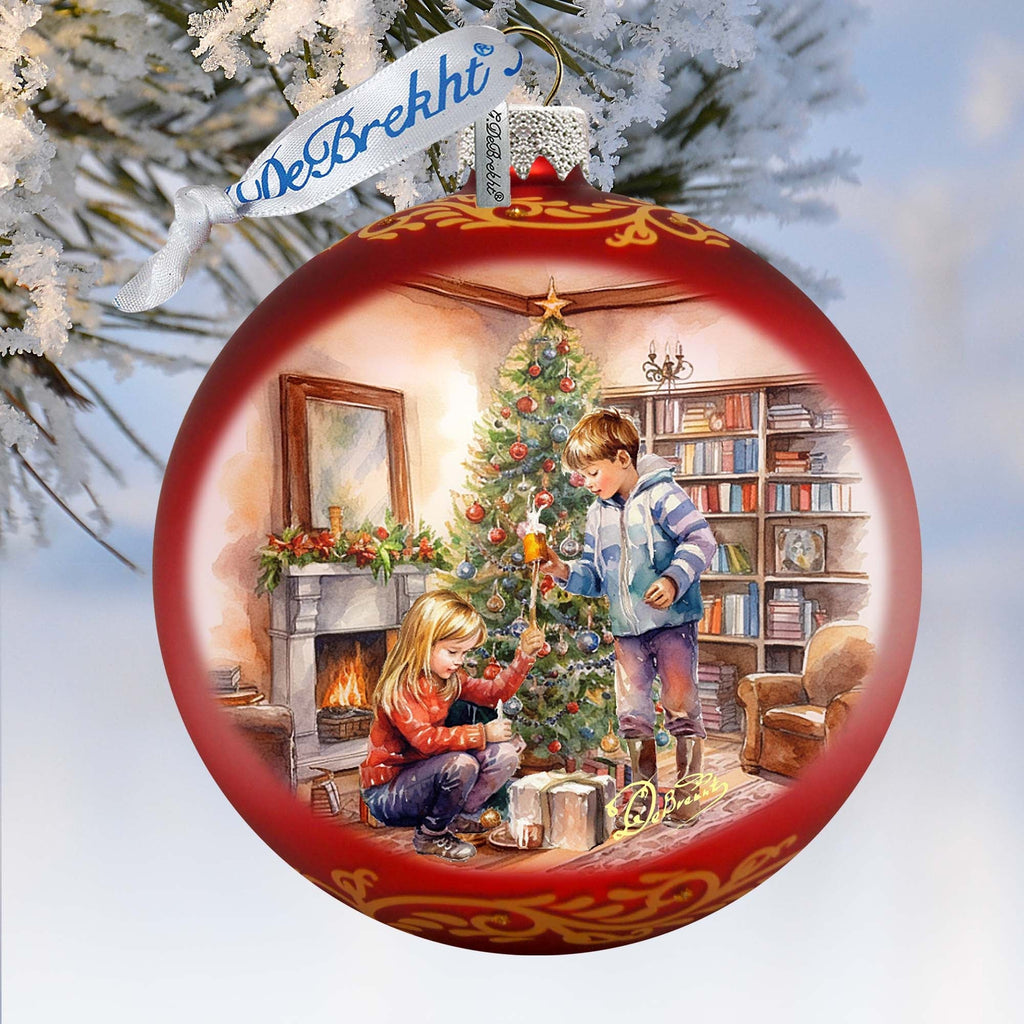 Cherished Moments Lg Glass Ornament by G. Debrekht - Christmas Decor - 73931