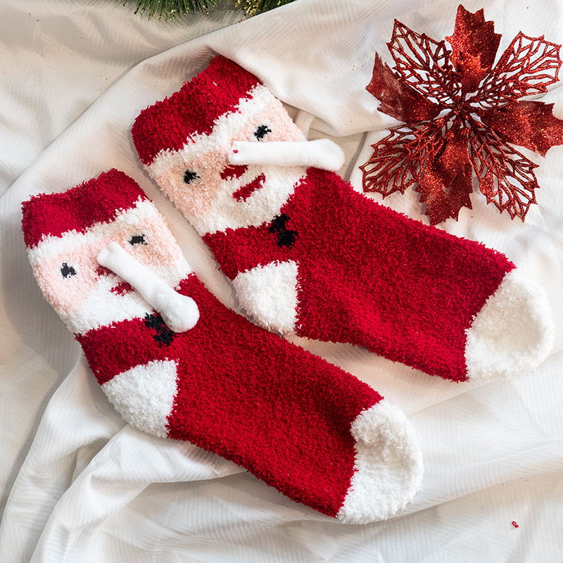 Fashion Simple Magnetic Christmas Socks For Men And Women