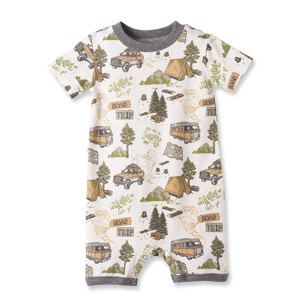 Trailblazer Soft Bamboo Shortall Romper for Baby Boys